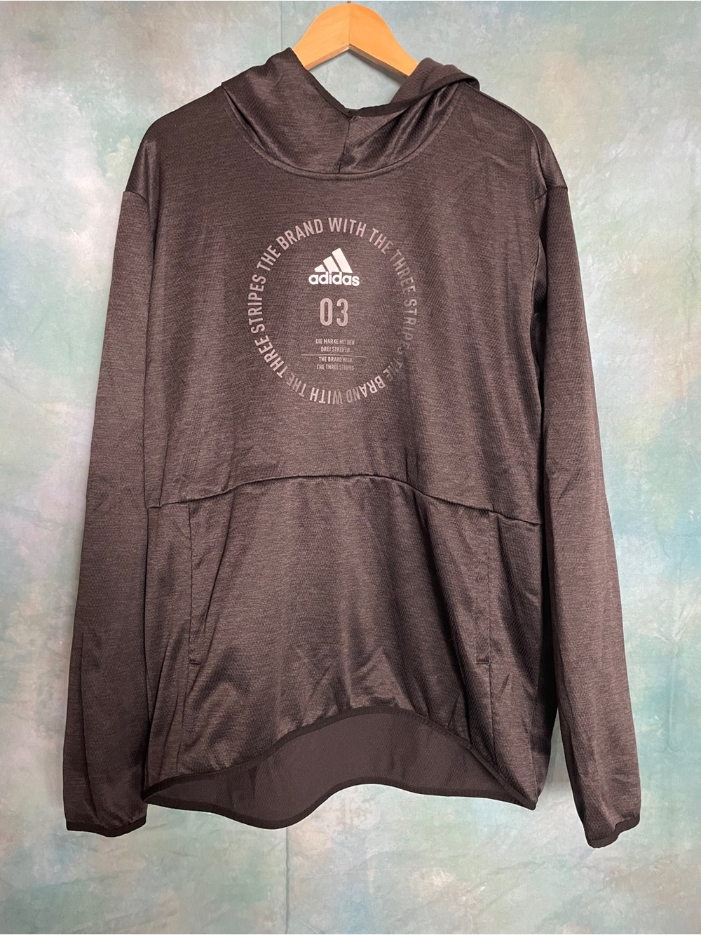 adidas Dark Gray Logo Pullover Hoodie